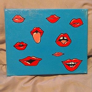 hand painted lips